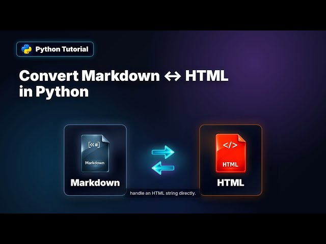 Convert Markdown to HTML & HTML to Markdown in Python | Spire.Doc