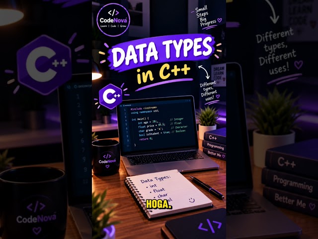 C++ Data Types Kya Hain? 🤔 | C++ Basics in Urdu 💻 #shorts