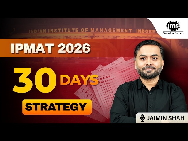 30 Days to IPMAT Indore | 30-Day Strategy #ipmatindore #strategy