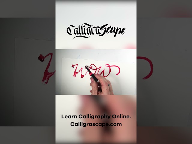 "Wow" - #Learn #Calligraphy Today