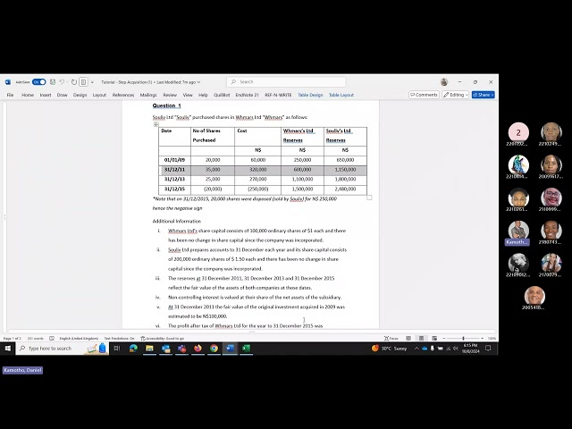 Piecemeal/Step Acquisition  Question(NUST)