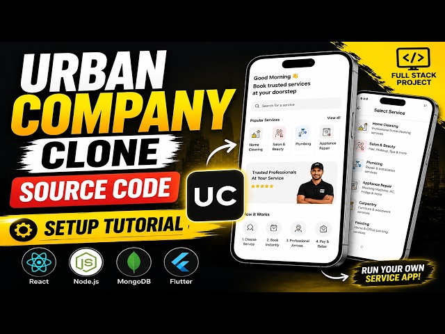 Urban Company Clone Source Code | Setup Tutorial