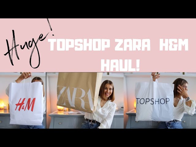 HUGE TOPSHOP ZARA H&M CLOTHING HAUL | spring 2020 | Discount code