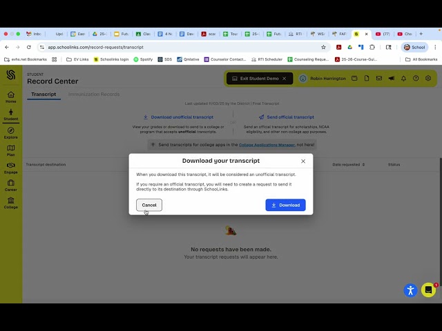 How to get your high school transcript.