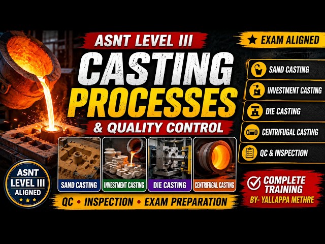 Casting Processes Explained for NDT Inspectors | ASNT Level III Preparation