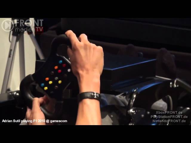 F1 2010 Adrian Sutil playing F1 2010