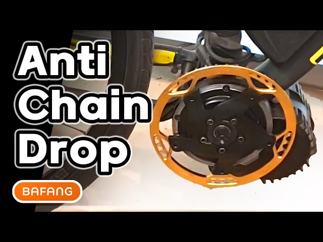 Chainring guide to prevent Bafang motor chain drop
