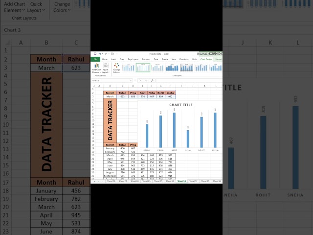 Create a Professional Dashboard in Excel | Excel Data Visualization #shorts #excel #viral #trending