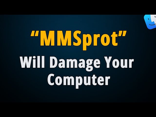 How to Remove "MMSprot" Will Damage Your Computer Popup?