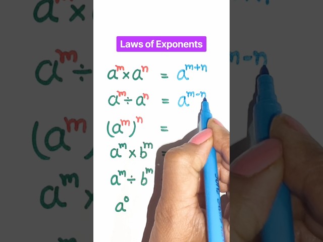 Exponents Rules without the stress🤯... #maths #knowledge #shorts #ytshorts #mathematics