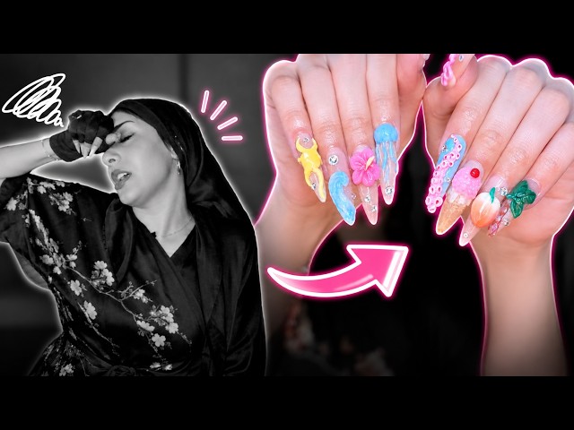 I turned emojis into NAILS🪼🏝️🌺🐚