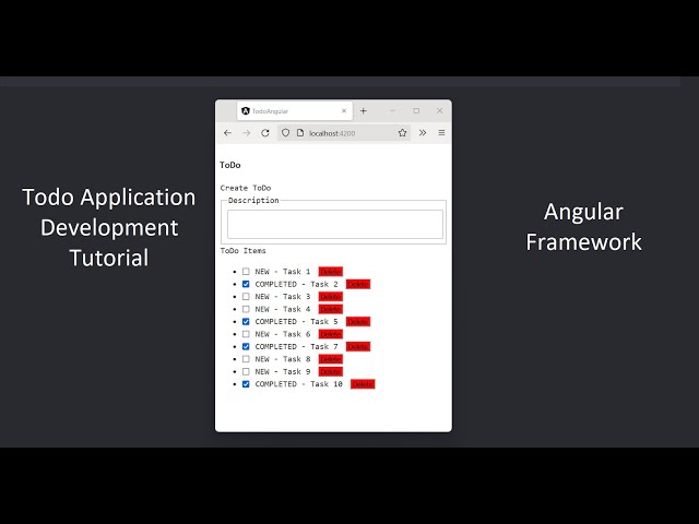 Angular To Do Application Development Tutorial - Part 1