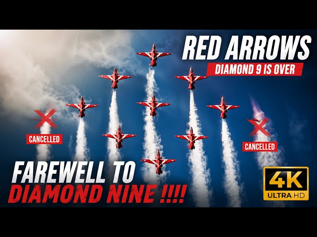 Red Arrows  Diamond 9 Farewell.The Red's will fly with just 7 aircraft rather than 9 until 2030.