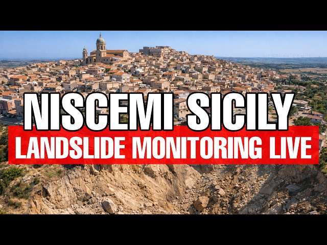 🔴 LIVE FROM NISCEMI - SICILY | LANDSLIDE MONITORING | SkylineWebcams