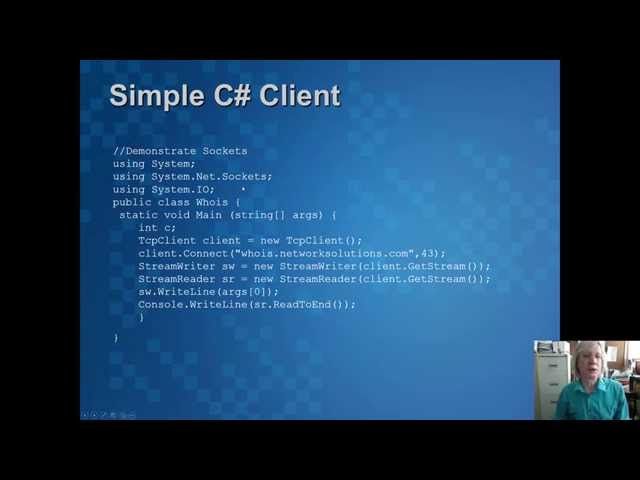 Network Socket Programming in C# - Lecture