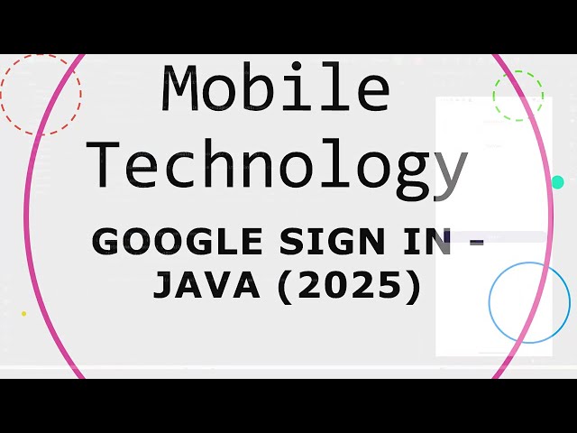 Android Google Sign In -Java (2025
