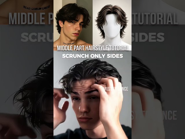 Middle part hairstyle tutorial #BestHairstyle #MenHairstyle  #Haircut #manshair  #USA #UK #Canada