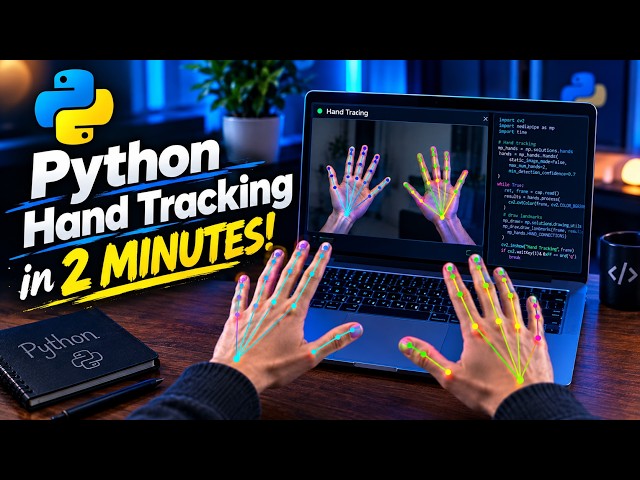 FASTEST Python Hand Tracking Tutorial (2 Mins)