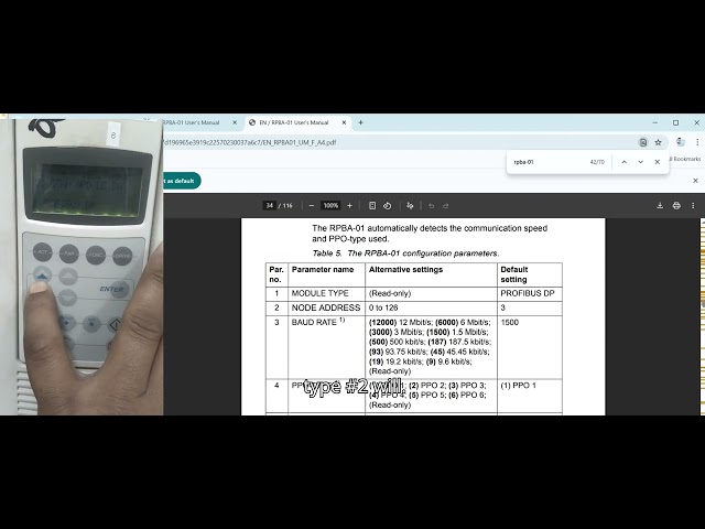 ABB ACS 800 VFD PRBA-01 Profibus Communications And its Settings Parameter #profibus #communication