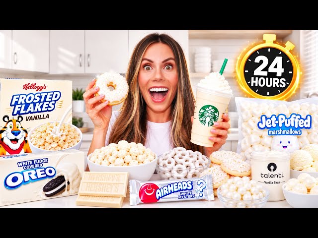 EATING ONLY WHITE FOODS FOR 24 HOURS !