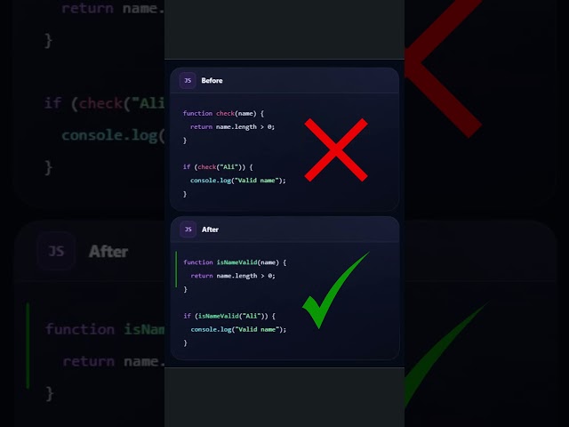 Fix your messy function names #coding #javascript #webdevelopment