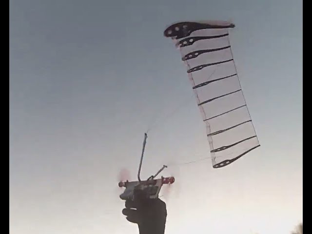 Simple homemade paraglider wing 2 Motorized