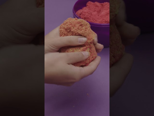 How to Make Orange Kinetic Sand #shorts #HalloweenCrafts