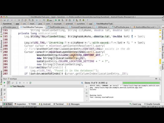 Inserts with the ContentProvider - Developing Android Apps