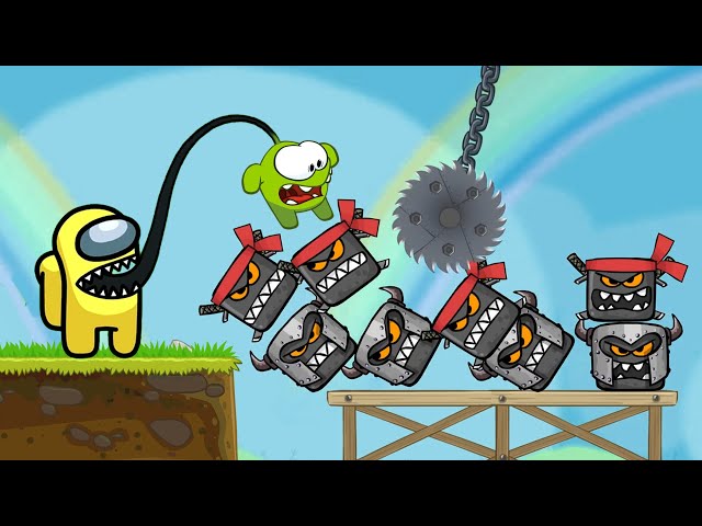 Red Ball 4 Animation | Om Nom In Red Ball 4 World Vs Among Us Ep 3