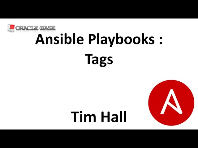 Ansible Playbooks : Tags