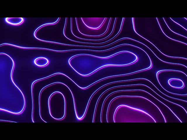 Abstract Purple & Blue Wave patterns Background | 2 hours 4k Screensaver | Neon Lines