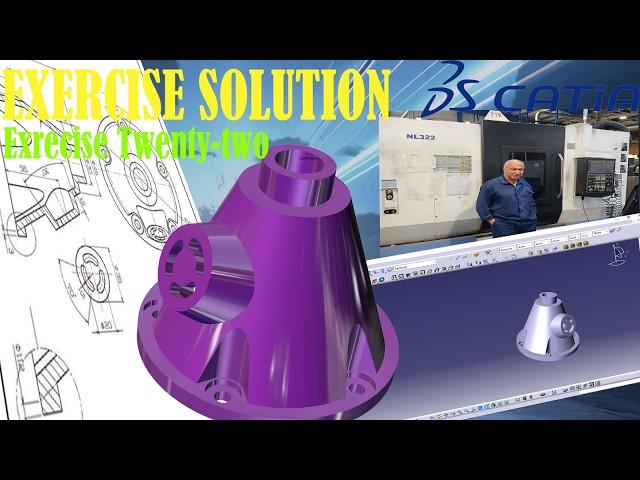 CATIA Exercise 22 | Conical Recess, Boolean & Circular Pattern Tutorial
