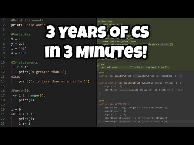 3 Years of College Computer Science in 3 Minutes
