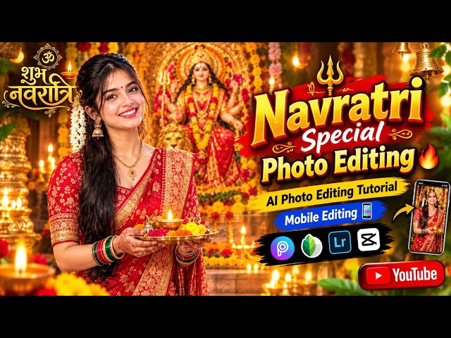 🙏 Navratri Special Photo Editing 🔥 | AI Photo Editing Tutorial | Mobile Editing | #Shorts