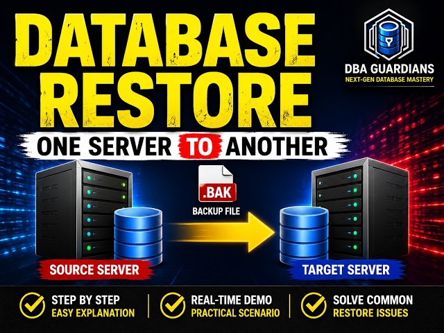 Database Restore from One Server to Another | DBA Real-Time Scenario | SQL DBA Course |