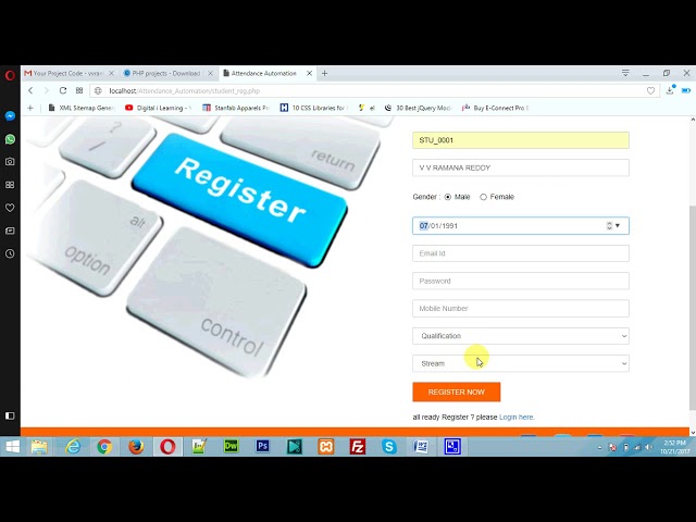 Free PHP Projects  -   Attendance Automation