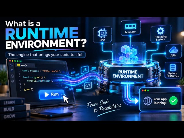What Is a Runtime Environment? Explained Simply  | Code, Node.js, Python & JVM