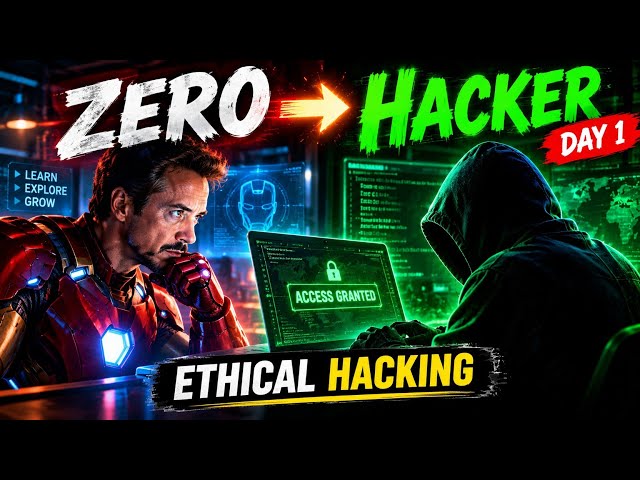 ETHICAL HACKING FULL FREE COURSE 🔥 DAY 1 | Learn Hacking From ZERO.