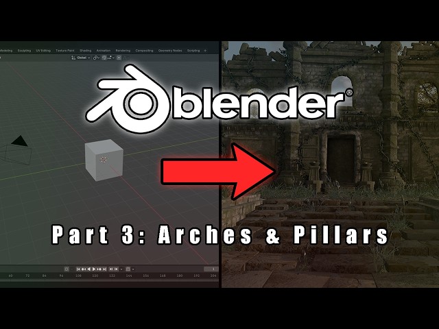 Dark Souls 3 Temple Environment Blender Tutorial: Part 3 - Arches & Pillars