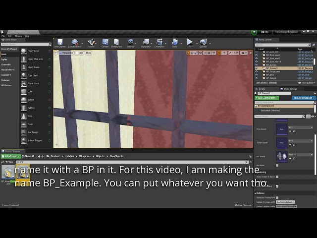 Hello Neighbor UE4 Tutorial: Custom Items