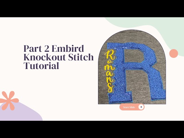 Part 2 Knockout Stitch Tutorial