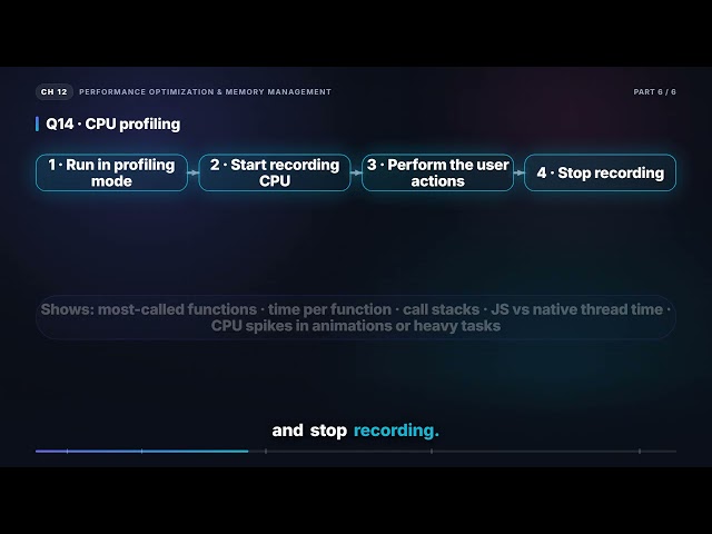 Chrome DevTools, CPU & Memory Profiling, Performance Metrics | React Native Interview (12.6)