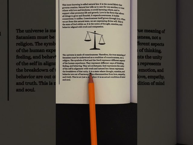Reading a passage from the Book Of Symbolism