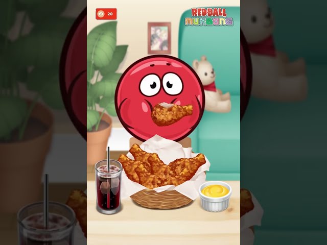 Red Ball 4 Mukbang Animation ASMR Eat KFC Ep 2 #Shorts
