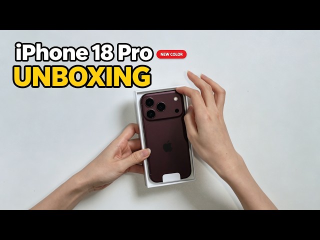 iPhone 18 Pro Burgundy Unboxing 📱 | New Design, Camera & First Impressions