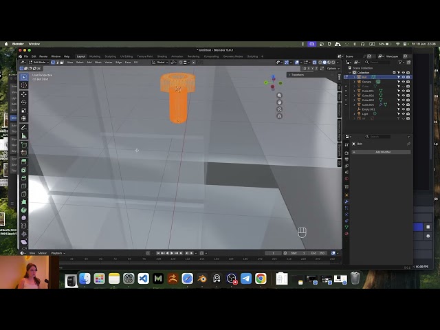 44. Моделируем стеллаж. Bolt factory (Blender Archviz Course Level 1)