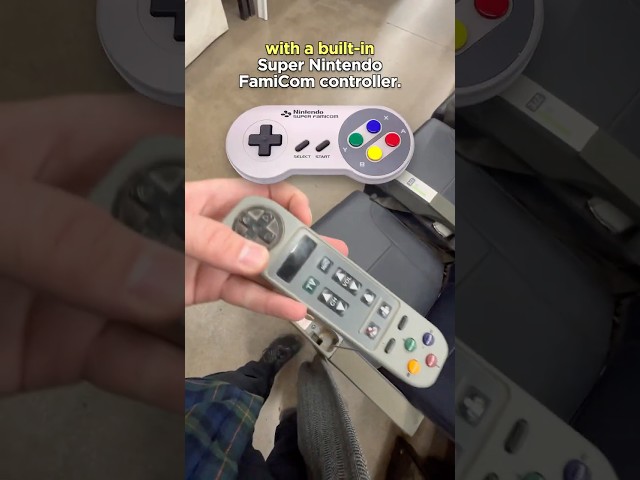 I found airplane seats with built-in SNES controllers at Goodwill?!