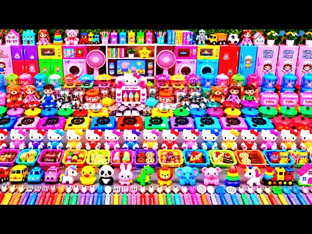 7:44 Mini Kitchen Set Collection for Kids Playing | Unboxing Kids Food Super Kitchen Toys Barbie Set