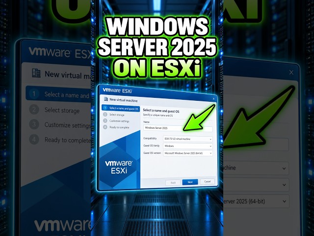How to Install Windows Server 2025 on VMware ESXi #vmware #windows #sysadmin