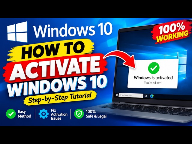 How to Activate Windows 10 in 2026 | Step-by-Step Tutorial (Easy Method)